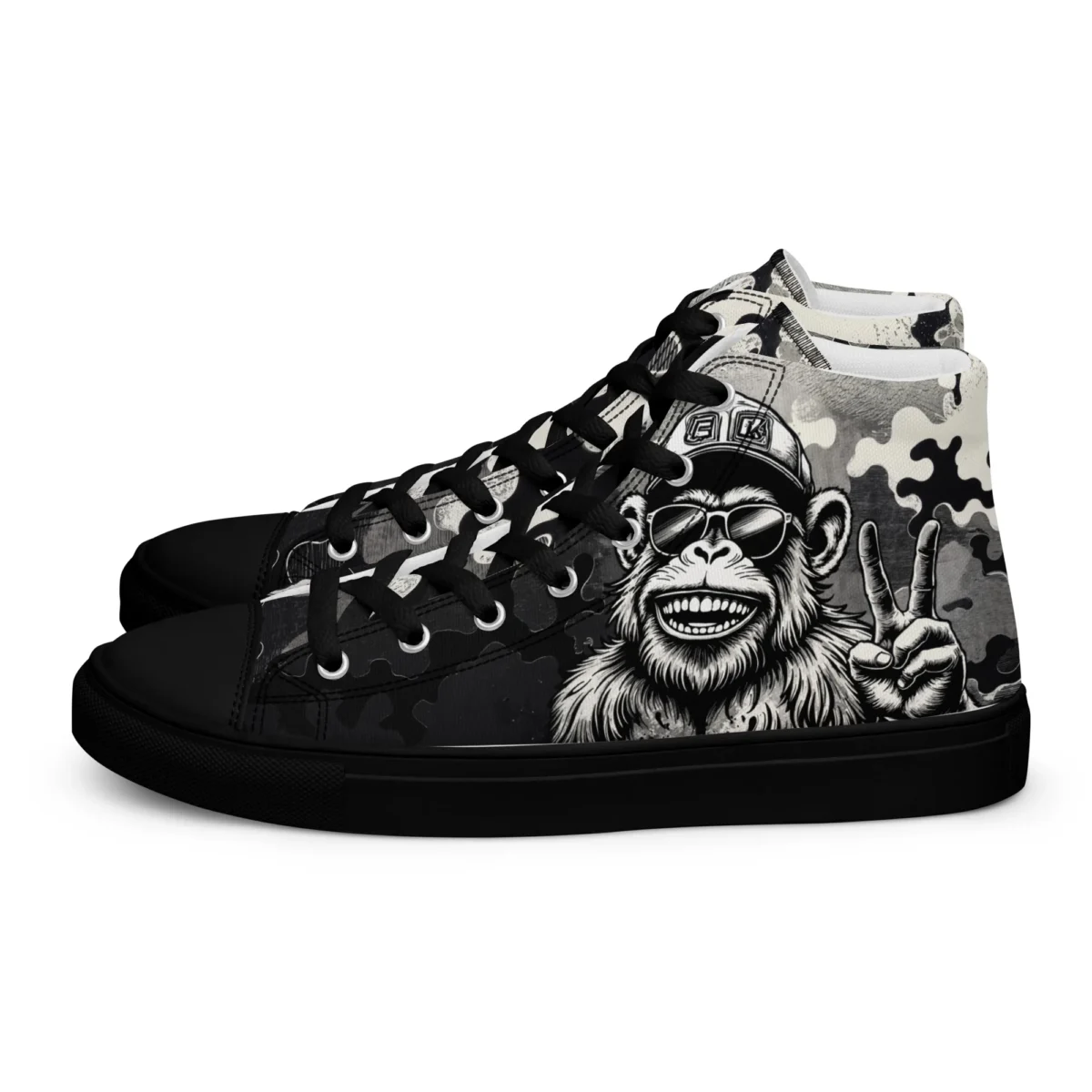 Monkey Camo | Canvas High-Top Sneaker Herren