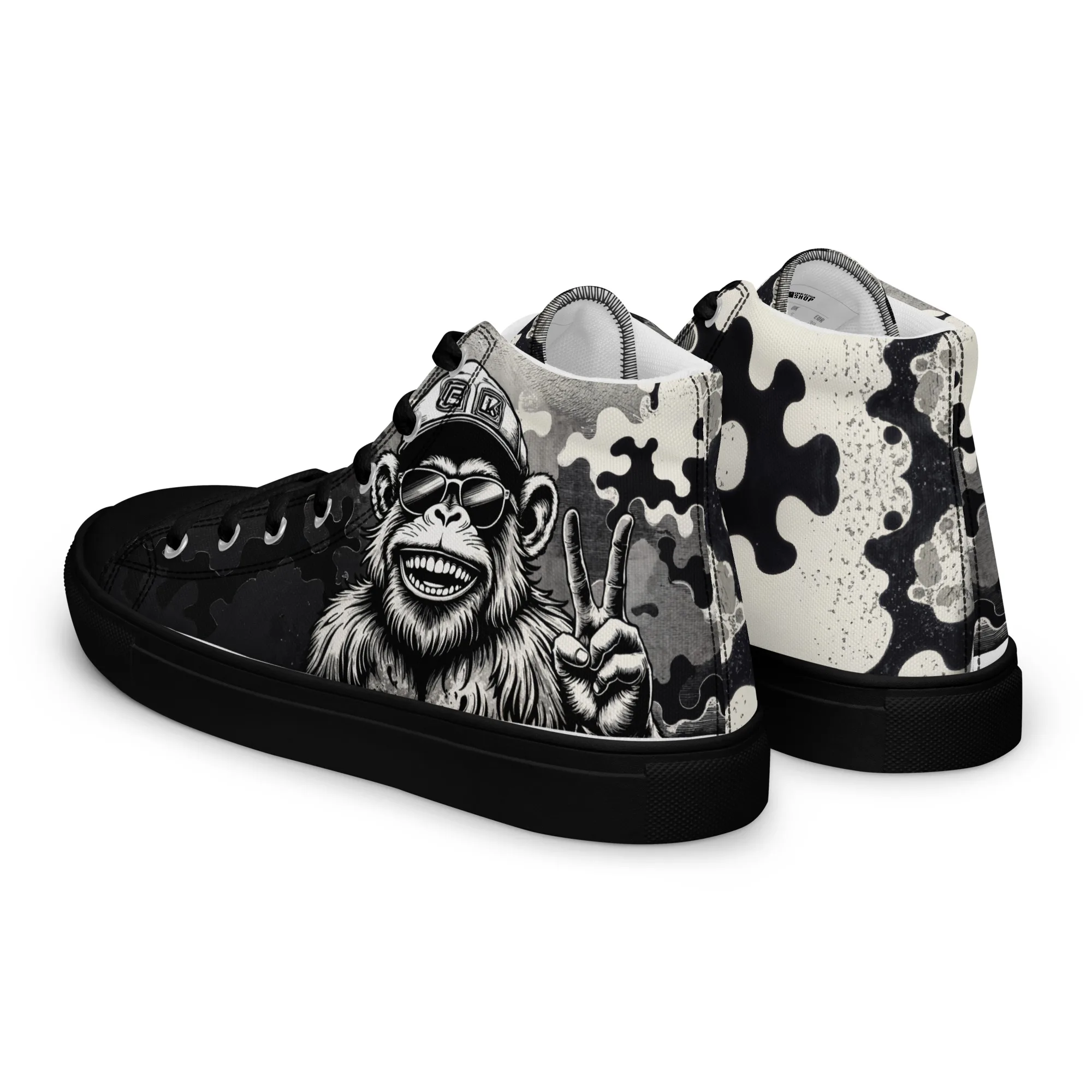 Monkey Camo | Canvas High-Top Sneaker Herren