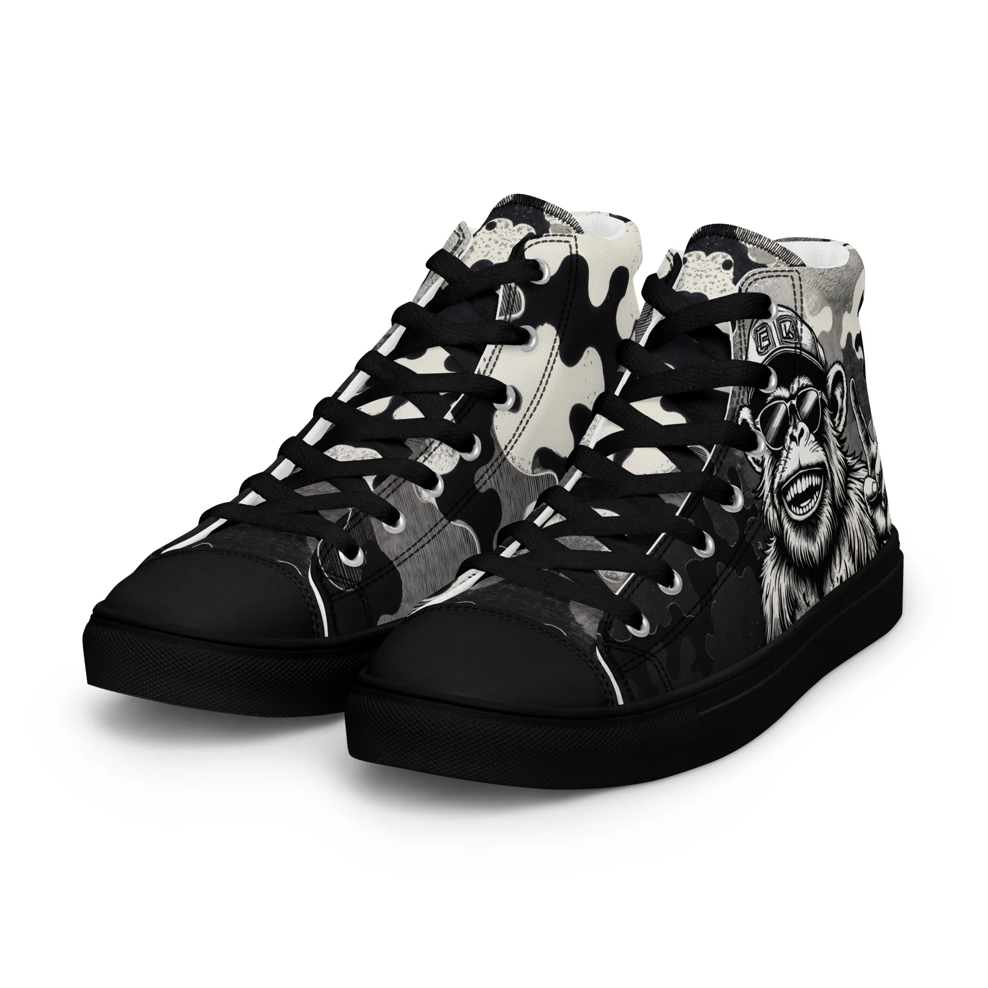 Monkey Camo | Canvas High-Top Sneaker Herren