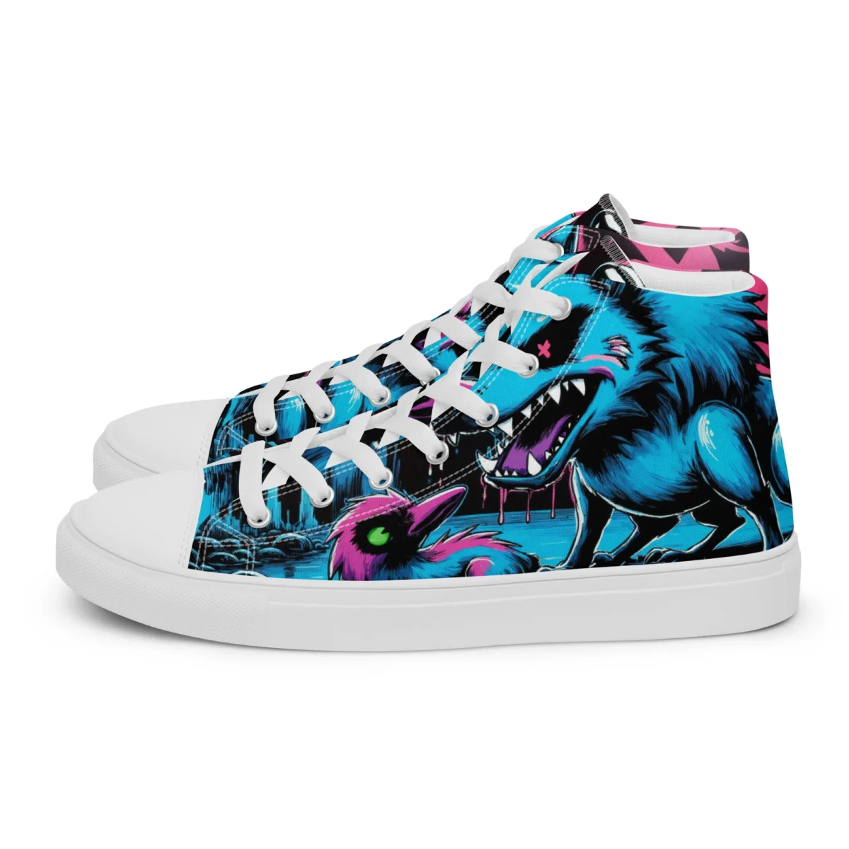 Neon Wolf | Canvas High-Top Sneaker Herren