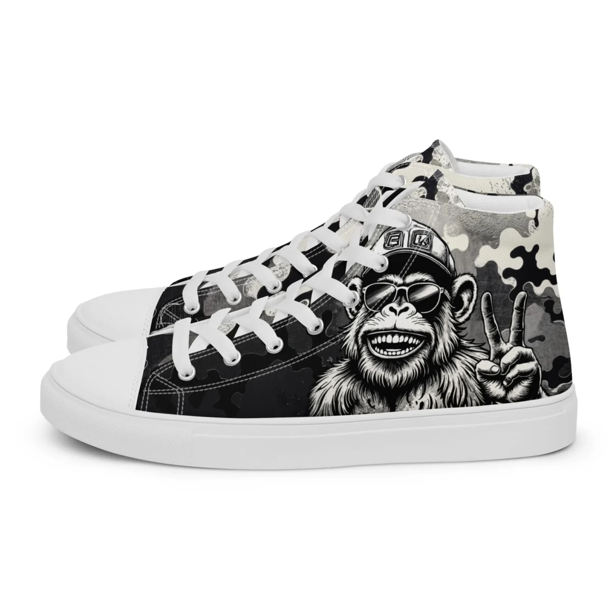 Monkey Camo | Canvas High-Top Sneaker Herren