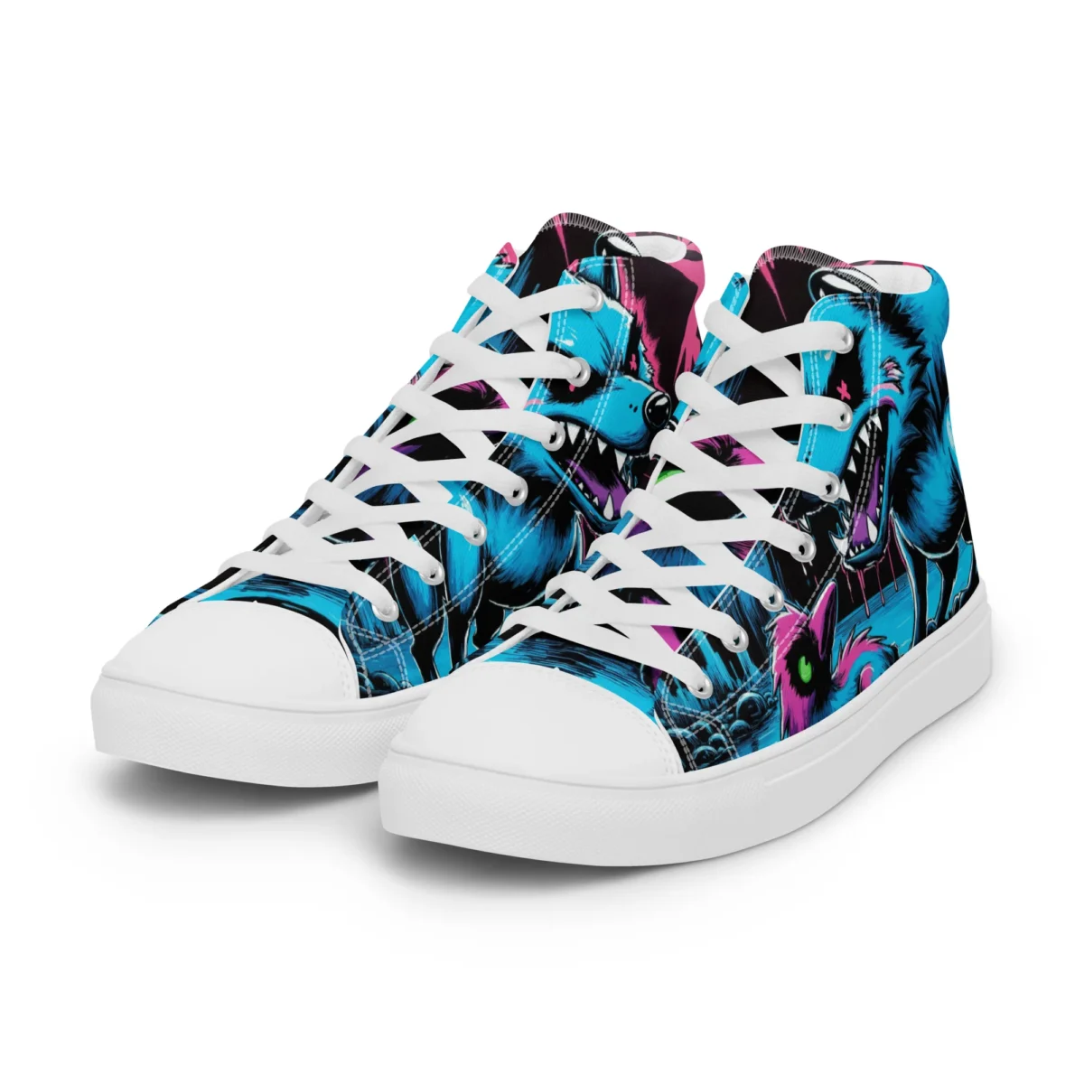 Neon Wolf | Canvas High-Top Sneaker Herren
