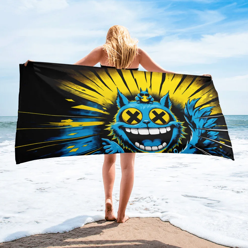 Crazy Cat | Badehandtuch