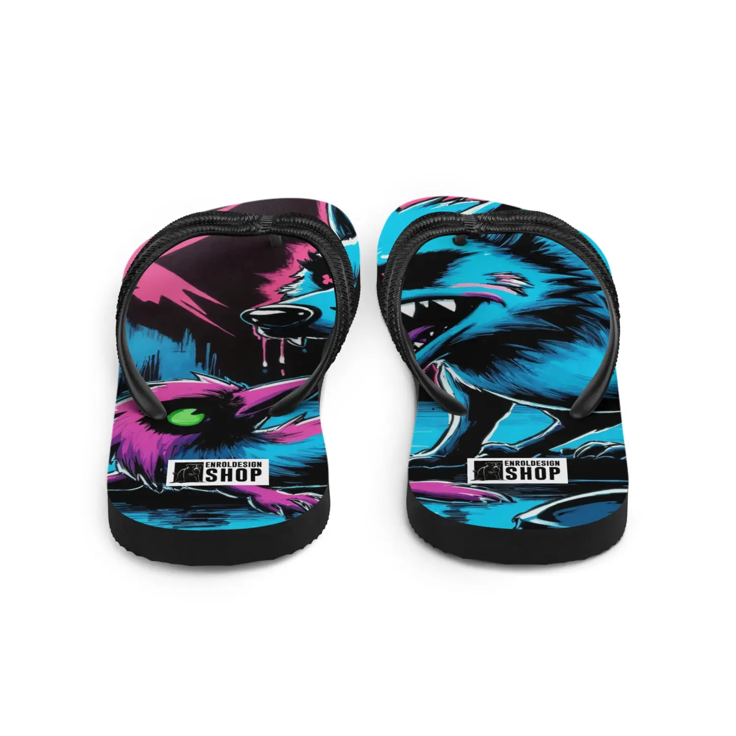 Neon Wolf  | Flip-Flops