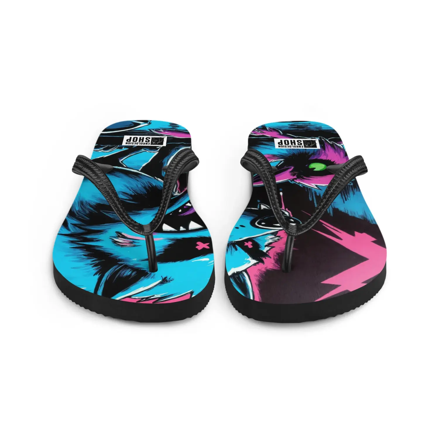 Neon Wolf  | Flip-Flops
