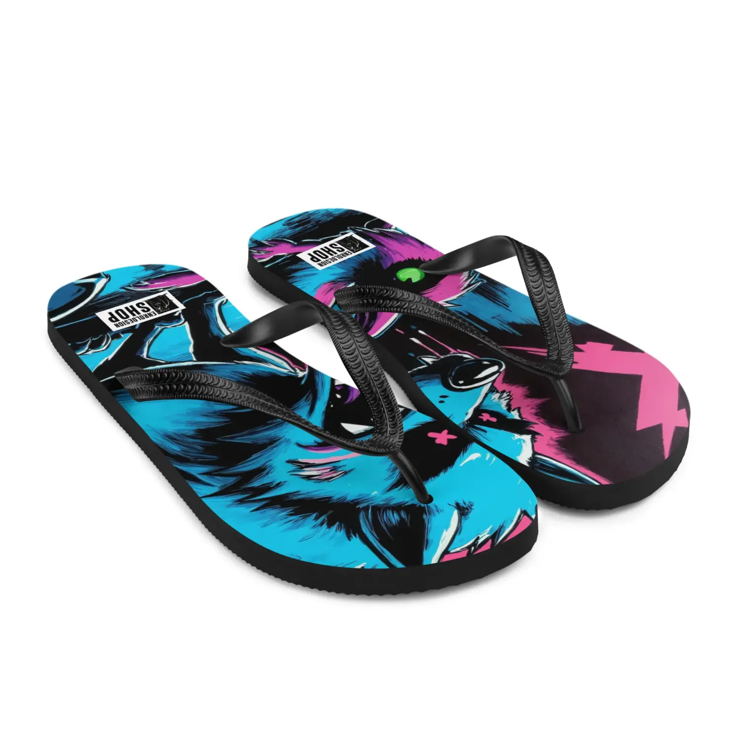 Neon Wolf  | Flip-Flops