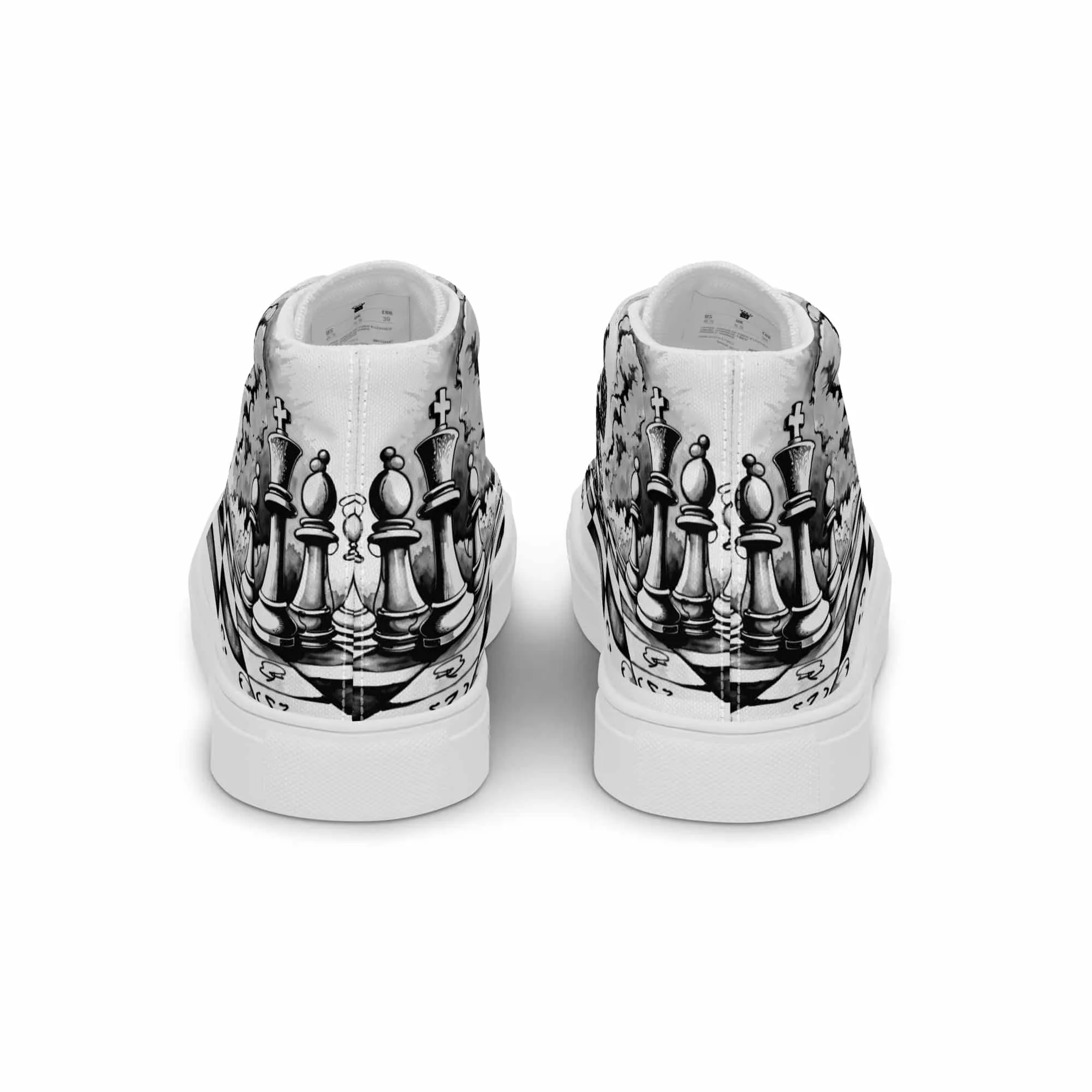Chess Skull | Canvas High-Top Sneaker Damen