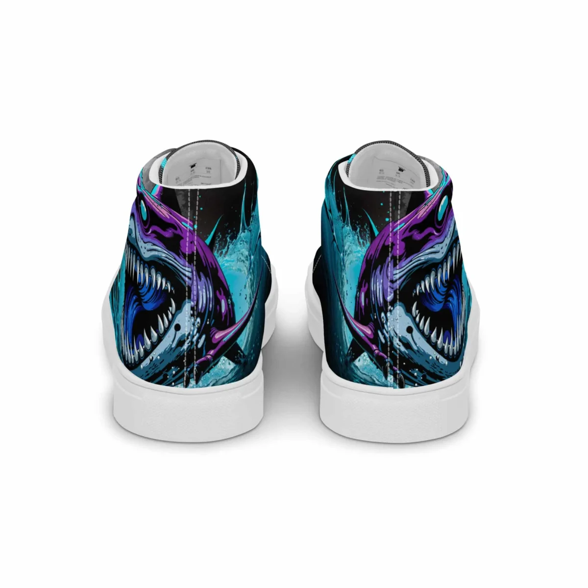 Shark Neon | Canvas High-Top Sneaker Damen