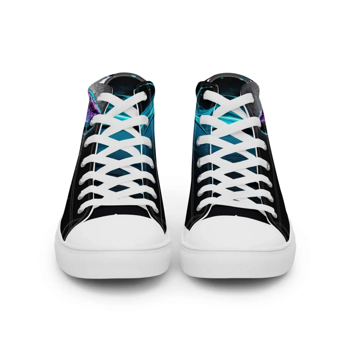 Shark Neon | Canvas High-Top Sneaker Damen