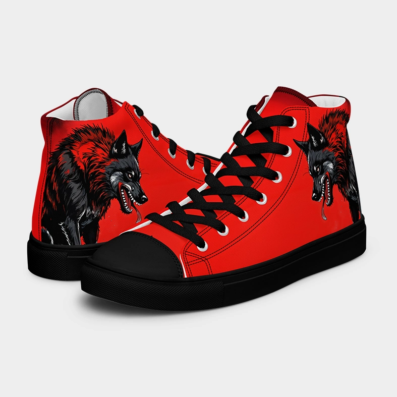 Wolf Red | Canvas High-Top Sneaker | Damen