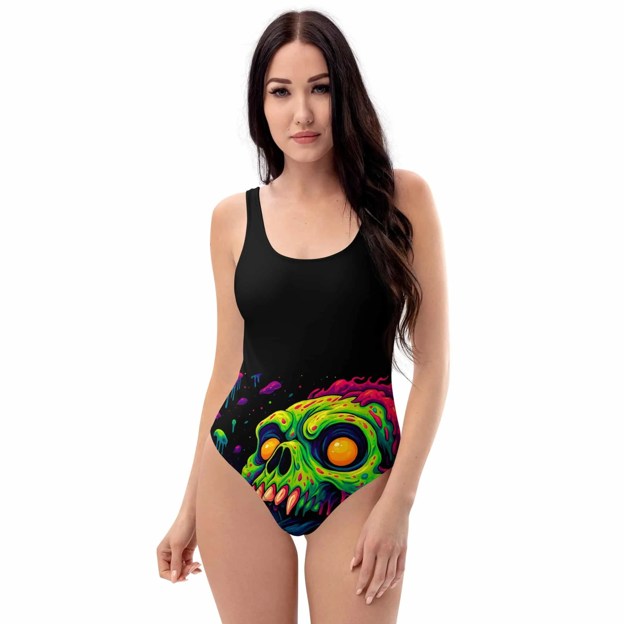 Psychedelic Skull | Badeanzug Damen