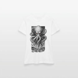 EnrolDesign_Deep_Damen Shirt From the Deep T-Shirt Kraken Design Schwarz-Weiß