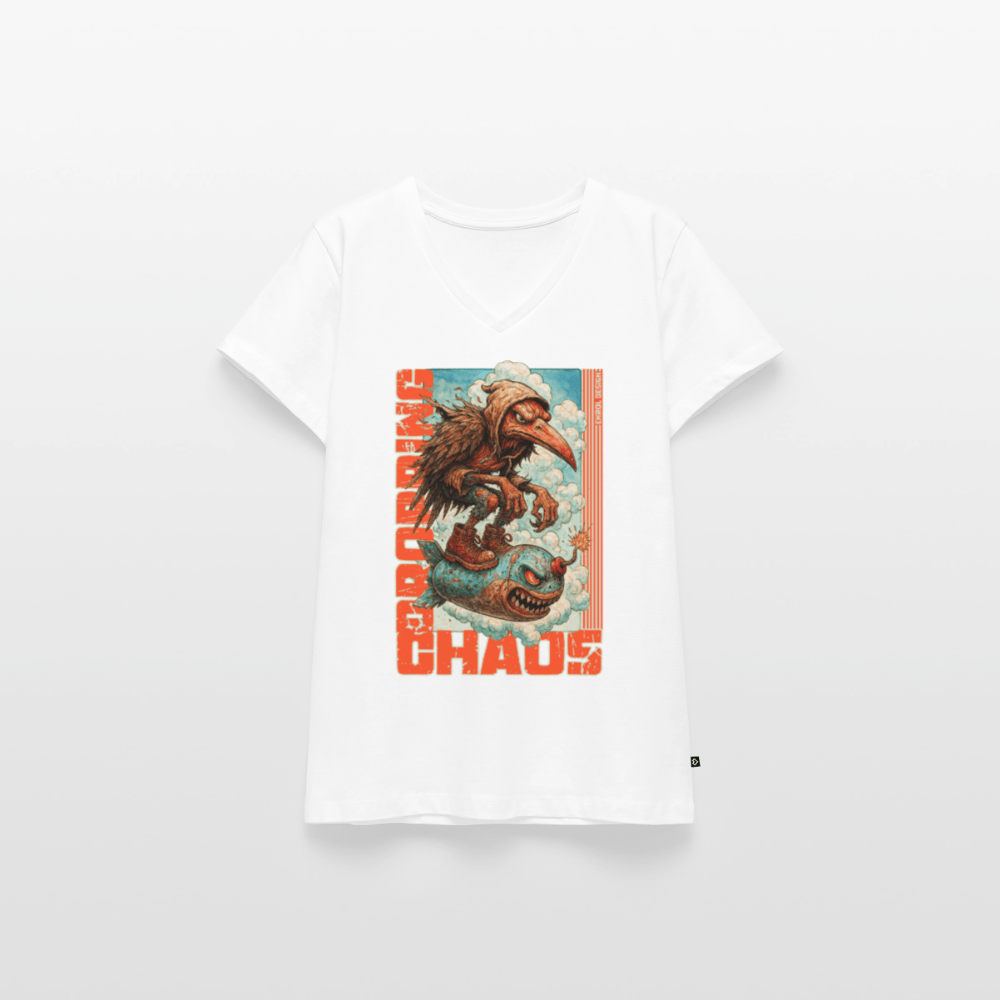 Bring Chaos | Frauen Bio-T-Shirt mit V-Ausschnitt