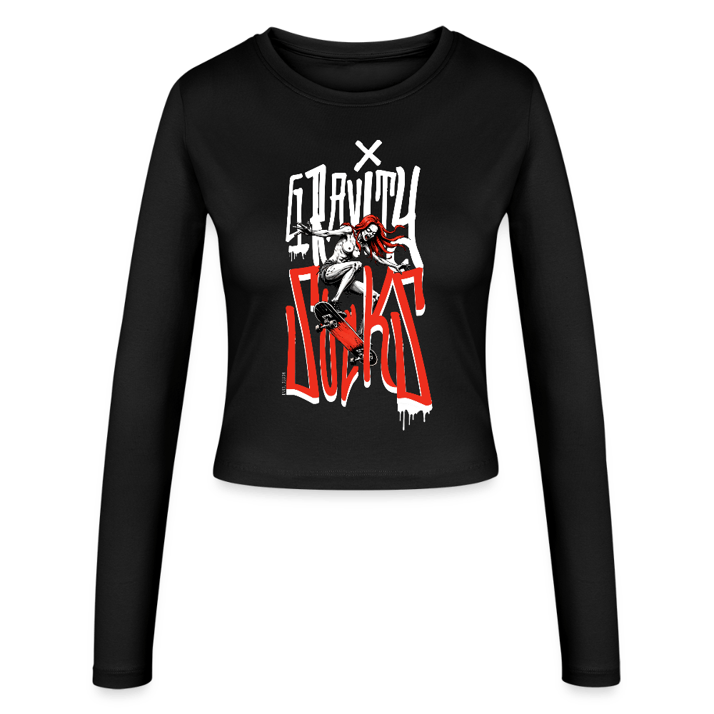 Gravity Sucks | Skater Shirt | Frauen Slim Fit Langarmshirt