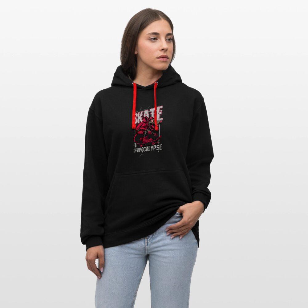 Skate Rat | Skater Kontrast-Hoodie  |  Frauen