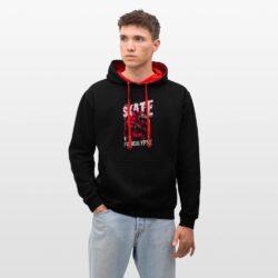 EnrolDesign Hoodie Rat Mann Hoodie Dark Skater Hoodie Rat