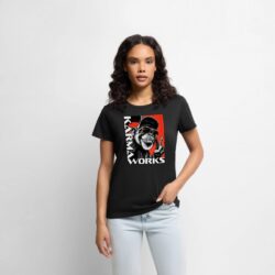 EnrolDesign - Shirt - Frauen Shirt - Dark - Skater Shirt - Karma Works - Red