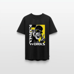 EnrolDesign - Shirt - Mann Shirt - Dark - Skater Shirt - Karma Works - yellow