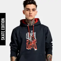 EnrolDesign Hoodie Berlin Mann Hoodie Dark Skater Hoodie Gravity