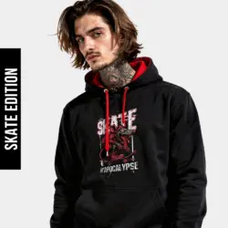 EnrolDesign Hoodie Rat Mann Hoodie Dark Skater Hoodie Rat
