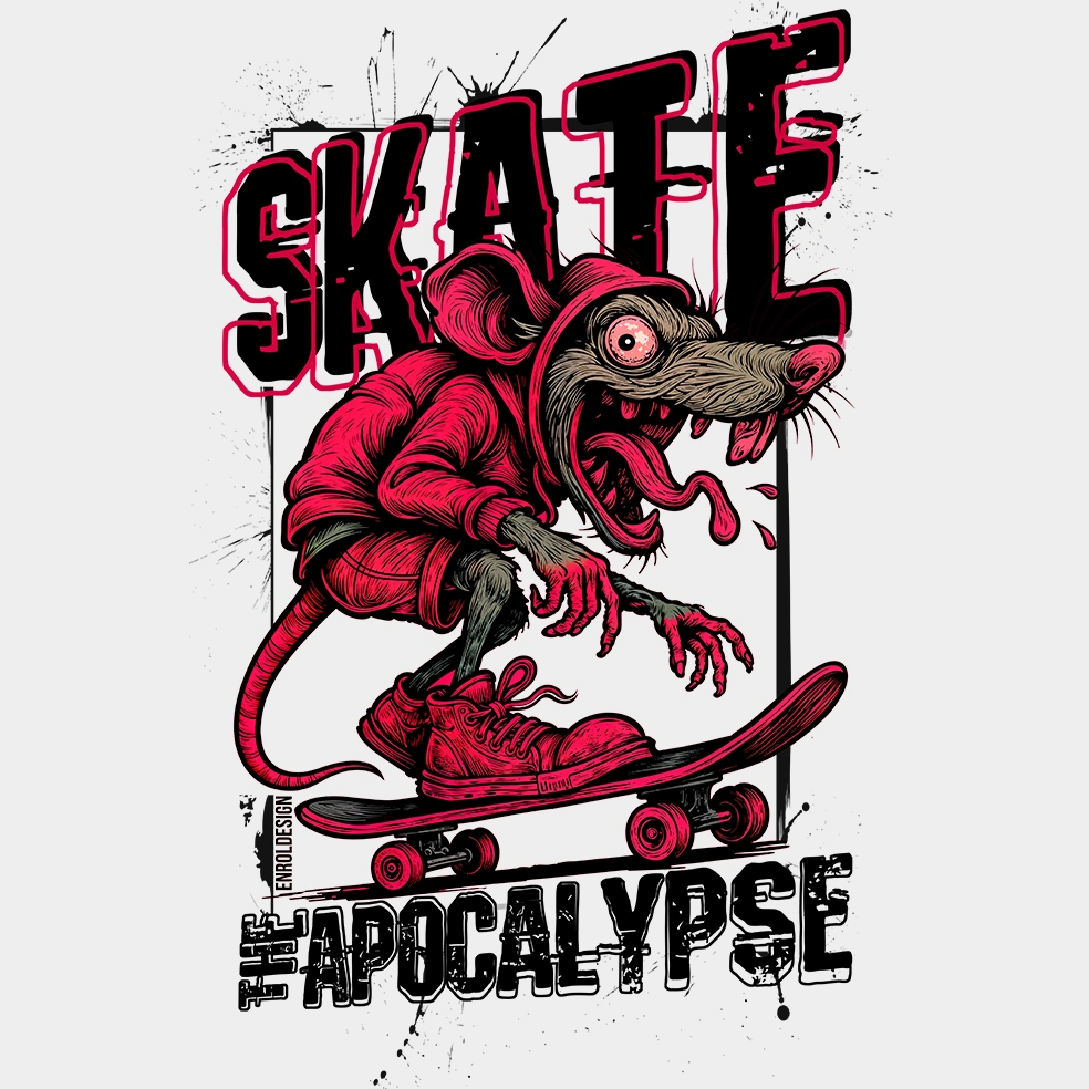 Skate Rat | Skater Kontrast-Hoodie  |  Mann