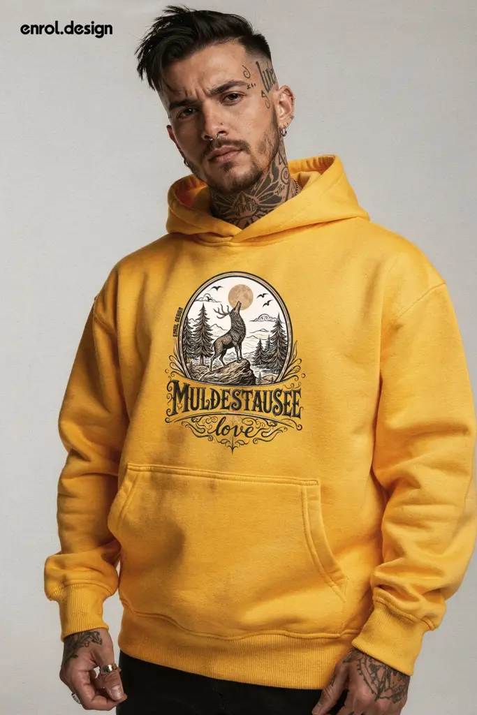 EnrolShop - Muldestausee Hoodie - Gelb - EnrolDesign - Mann - 03